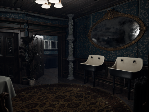 Winterbourne Mansion - Victorian Chambers and Hallways 3D-Modell