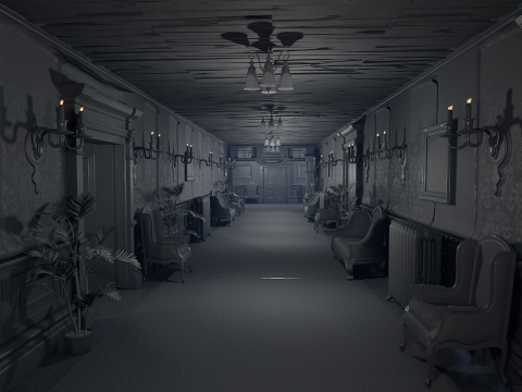 Winterbourne Mansion - Victorian Chambers and Hallways 3D-Modell