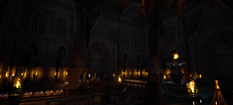 Sanctum of Eternal Flame Dark Ritual Temple Environment 3D Model .c4d .max .obj .3ds .fbx .stl .blend 