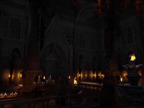 Sanctum of Eternal Flame Dark Ritual Temple Environment Model 3D