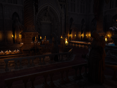 Sanctum of Eternal Flame Dark Ritual Temple Environment 3D Model