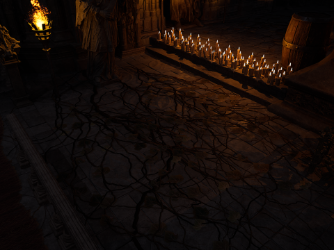 Sanctum of Eternal Flame Dark Ritual Temple Environment 3D Model