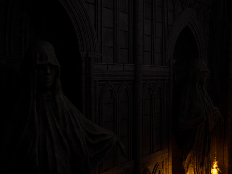 Sanctum of Eternal Flame Dark Ritual Temple Environment 3D Model