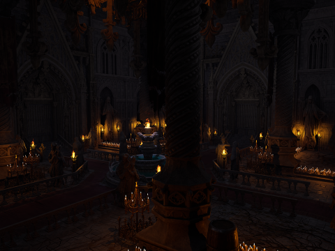Sanctum of Eternal Flame Dark Ritual Temple Environment 3D Model