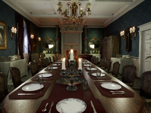 The Hearthwood Dining Hall 3D Model