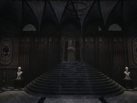 The Magnificent Valehall Mansion Grand Gothic Interior Environment 3D Модель
