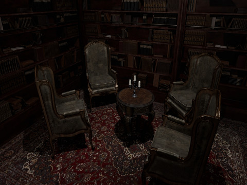 The Magnificent Valehall Mansion Grand Gothic Interior Environment 3D Модель
