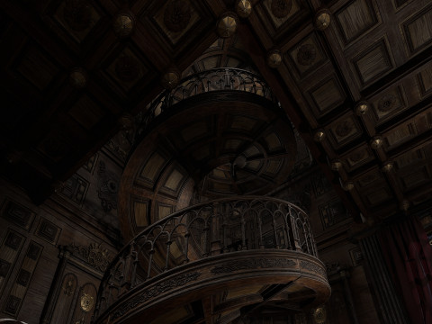 The Magnificent Valehall Mansion Grand Gothic Interior Environment 3D Модель