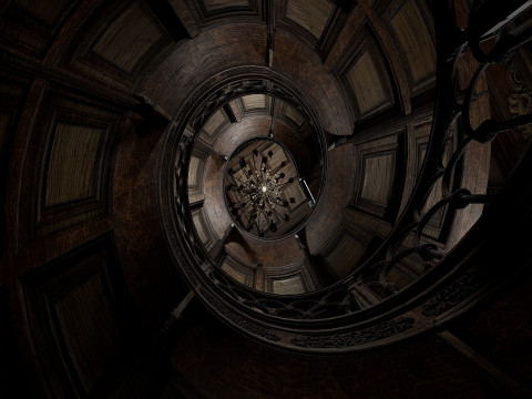 The Magnificent Valehall Mansion Grand Gothic Interior Environment 3D Модель