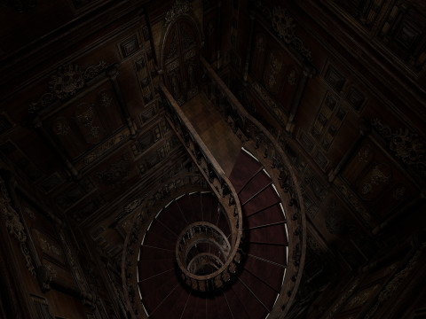 The Magnificent Valehall Mansion Grand Gothic Interior Environment 3D Модель