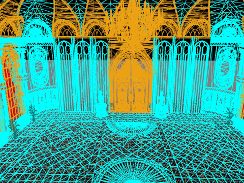 The Magnificent Valehall Mansion Grand Gothic Interior Environment 3D Модель