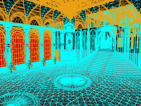 The Magnificent Valehall Mansion Grand Gothic Interior Environment 3D Модель