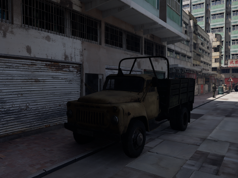 Dystopian Collapsed City Military Red Zone 3Dモデル