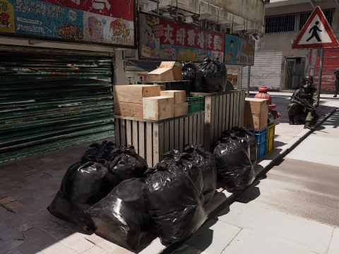 Dystopian Collapsed City Military Red Zone 3Dモデル