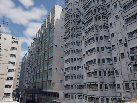 Dystopian Collapsed City Military Red Zone 3Dモデル