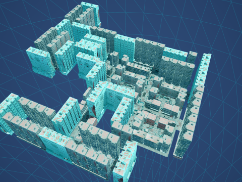 Dystopian Collapsed City Military Red Zone 3Dモデル