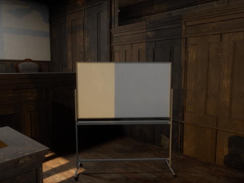 The Old Courtroom Detailed Justice Hall Interior Environment 3D Model