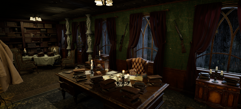 The Archivists Chamber An Old Vintage Office Environment 3D Model .c4d .max .obj .3ds .fbx .stl .blend 