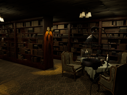 The Archivists Chamber An Old Vintage Office Environment 3D Model