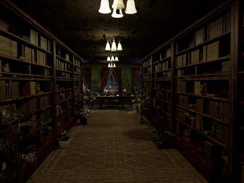 The Archivists Chamber An Old Vintage Office Environment 3D Model