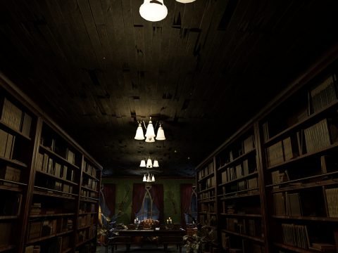 The Archivists Chamber An Old Vintage Office Environment 3D Model