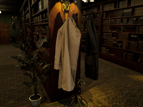 The Archivists Chamber An Old Vintage Office Environment 3D Model