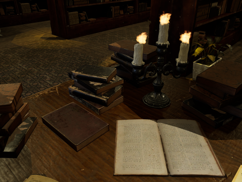 The Archivists Chamber An Old Vintage Office Environment 3D Model