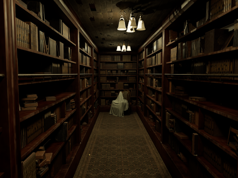 The Archivists Chamber An Old Vintage Office Environment 3D Model