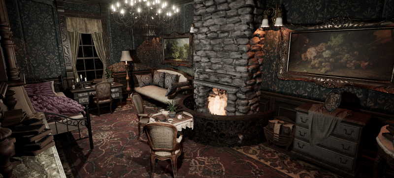 The Grand Vintage Hotel Suite Victorian Hotel Room 3D Model .c4d .max .obj .3ds .fbx .stl .blend 