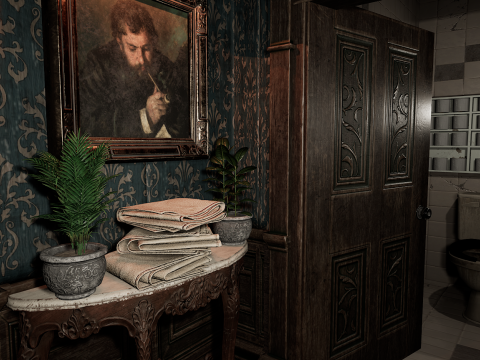 The Grand Vintage Hotel Suite Victorian Hotel Room 3D Model