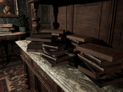 The Grand Vintage Hotel Suite Victorian Hotel Room 3D Model