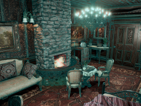 The Grand Vintage Hotel Suite Victorian Hotel Room 3D Model