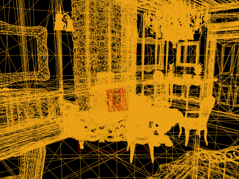 The Grand Vintage Hotel Suite Victorian Hotel Room 3D Model