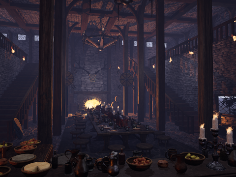 The Emberfang Tavern Medieval Cozy Environment 3D 模型