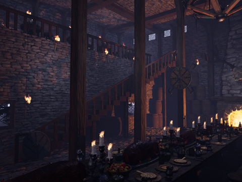 The Emberfang Tavern Medieval Cozy Environment 3D मॉडल