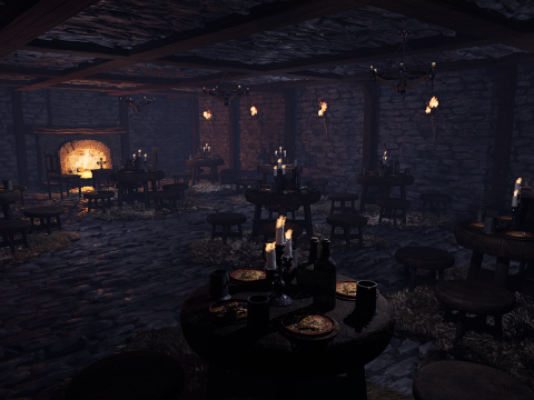 The Emberfang Tavern Medieval Cozy Environment 3D मॉडल