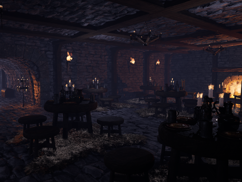 The Emberfang Tavern Medieval Cozy Environment 3D मॉडल