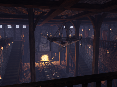 The Emberfang Tavern Medieval Cozy Environment 3D मॉडल