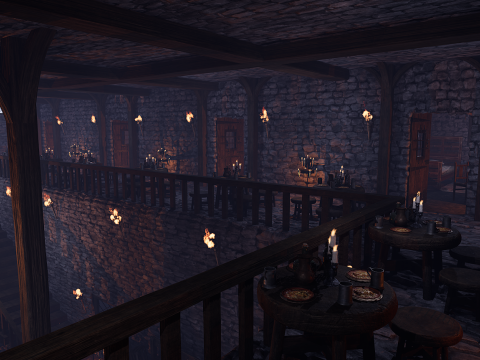 The Emberfang Tavern Medieval Cozy Environment 3D मॉडल