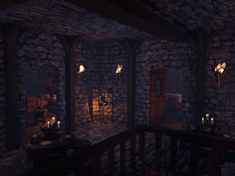 The Emberfang Tavern Medieval Cozy Environment 3D मॉडल
