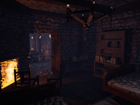 The Emberfang Tavern Medieval Cozy Environment 3D मॉडल