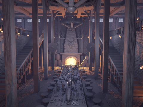 The Emberfang Tavern Medieval Cozy Environment 3D मॉडल