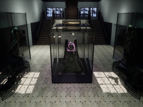 Объединенная средняя школа Redwood Valley. Крупномасштабная образовательная внутренняя среда 1990-х годов. 3D Модель