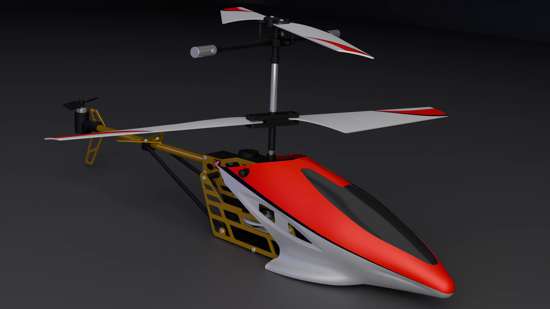RC HELICOPTER 3D Model .c4d .max .obj .3ds .fbx .stl .blend