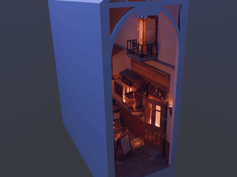 DIORAMA EUROPEAN VILLAGE Model 3D