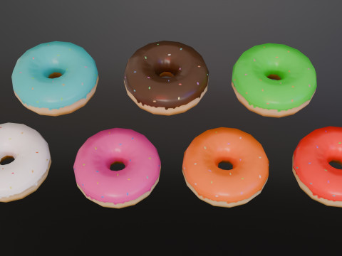 Low poly pack food 3D 模型