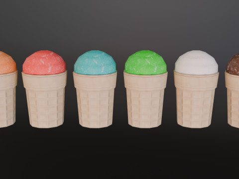 Low poly pack food 3D 模型