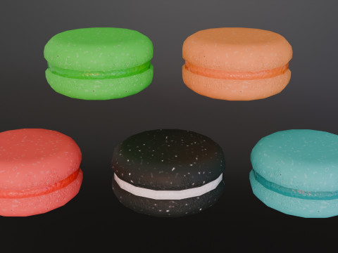 Low poly pack food 3D 模型