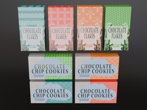 Low poly pack food 3D 模型