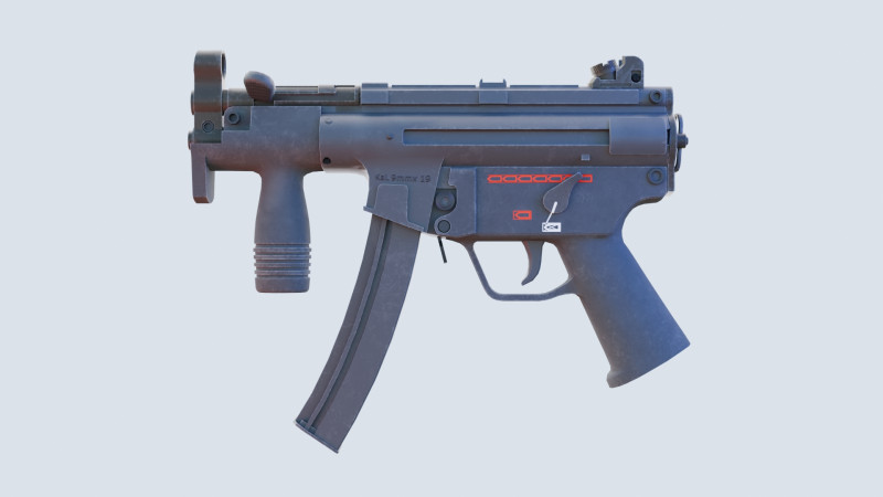 MP5K Modelo 3D .c4d .max .obj .3ds .fbx .stl .blend 